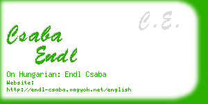 csaba endl business card